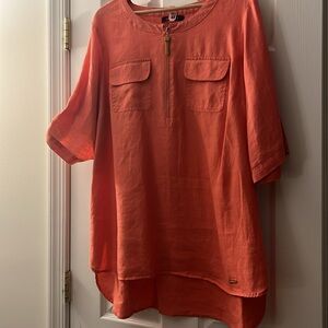 Women’s 💯 Linen- Coral